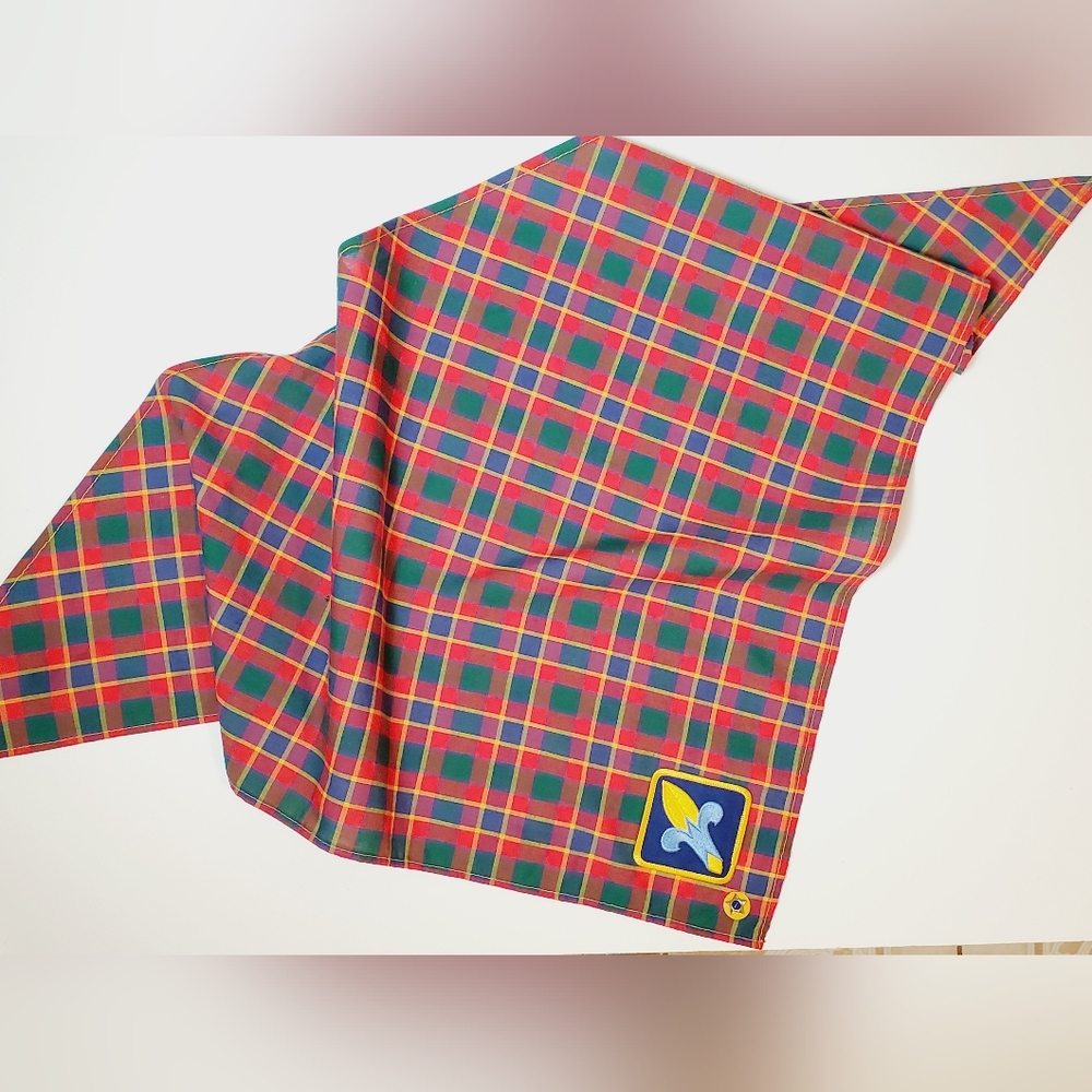 Vintage Weblos BSA Cub Scouts Plaid Neckerchief